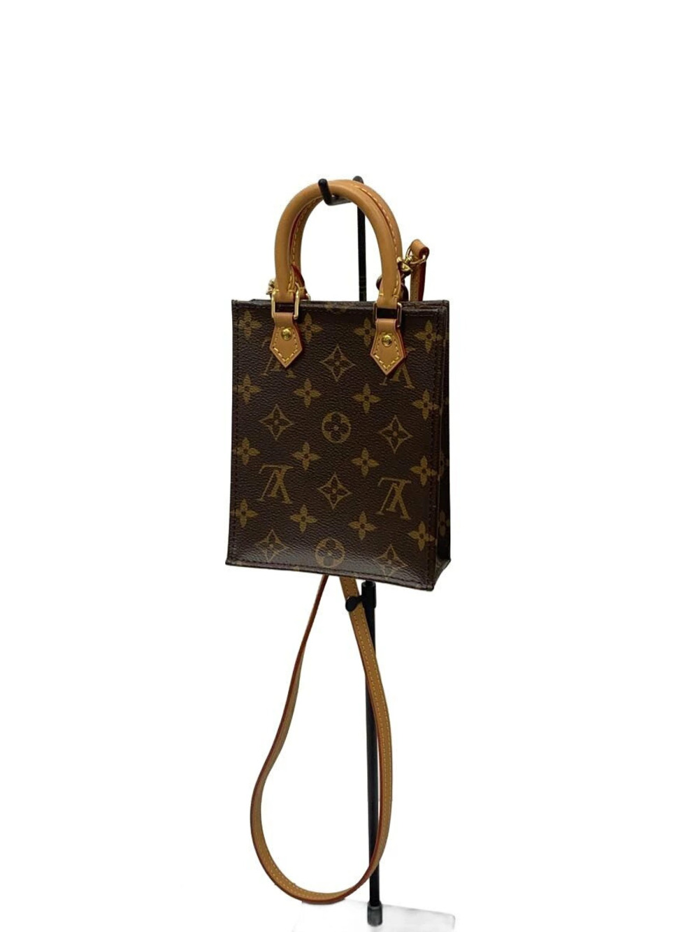 LOUIS VUITTON Sac Plat Monogram Canvas Leather Brown Monogram